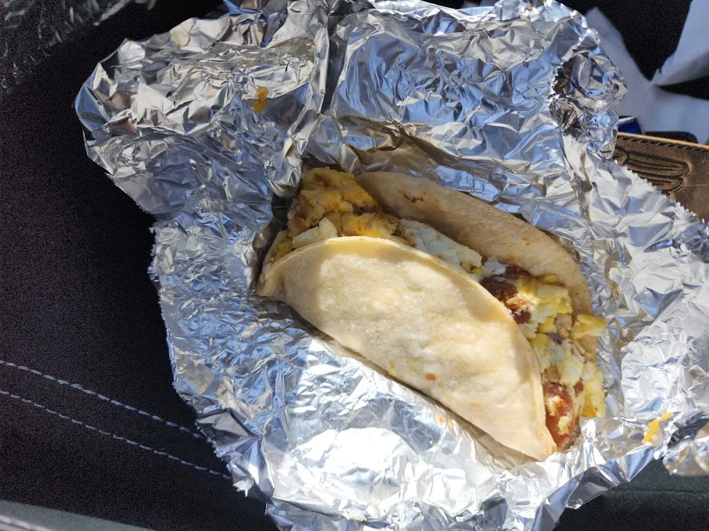 Bacon and Egg Taco on Corn Tortilla