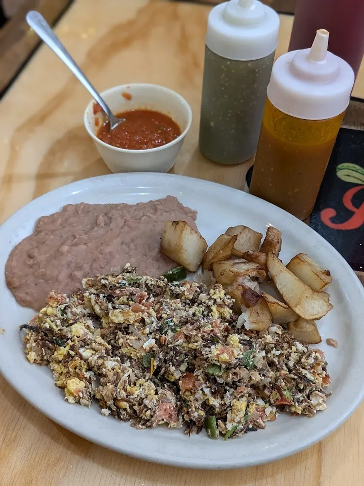 Machacado Plate a La Mexicana